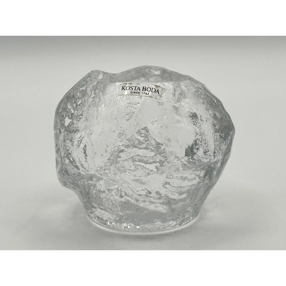 Kosta Boda Clear Glass Votive Candle Holder — Scandinavian 